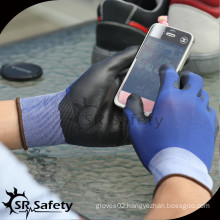 SRSAFETY Flex Navy Nylon PU Glove/Working Glove/finger touch pad gloves